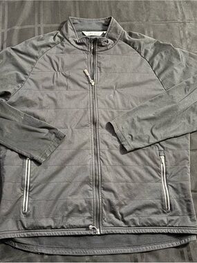 Peter Millar Jacket Mens XL Black Lightweight Performance Stretch Full Zip